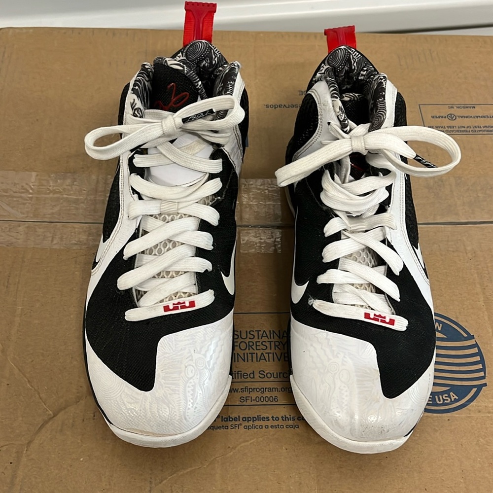 Nike youth Labron James basketball shoes.